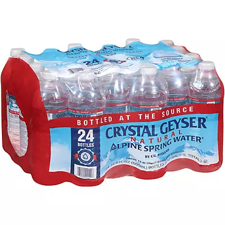 24 Crystal Geyser Water Bottles "Basic Plan"