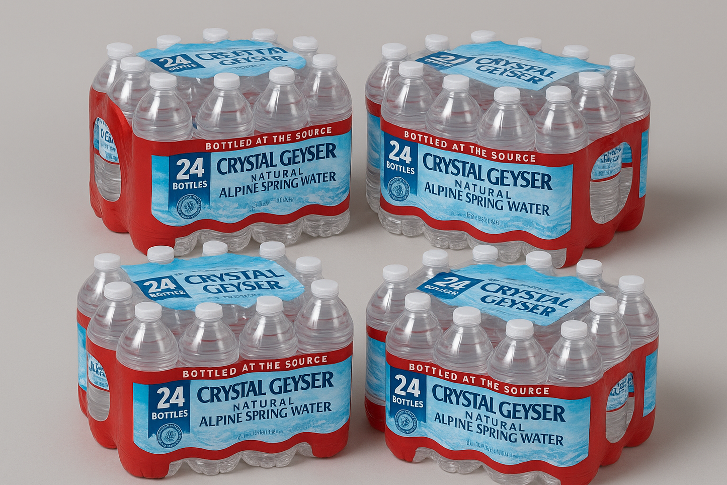96 Crystal Geyser Water Bottles "Office Plan" (Four 24 Packs)
